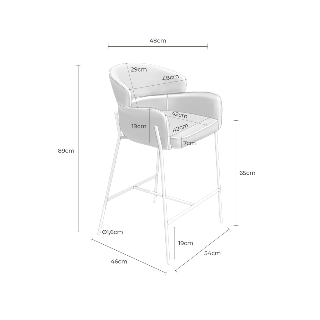 Ander grey stool