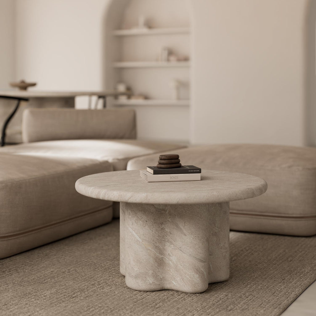 Mesa de Centro Luigi Mármore Travertino