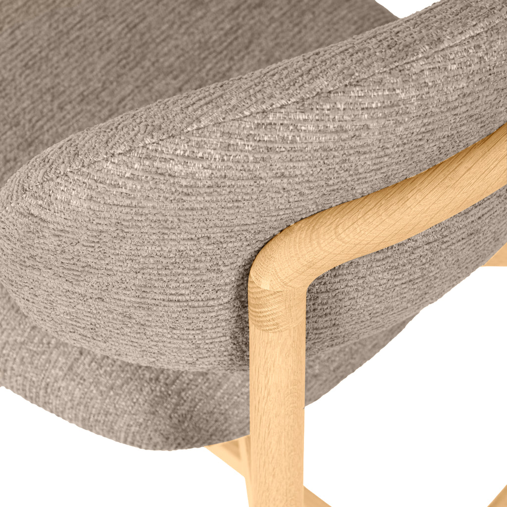 Renzo taupe stool