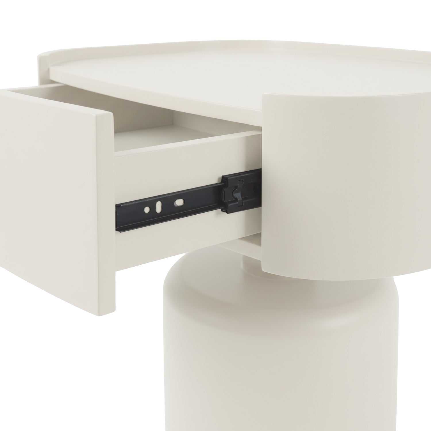 Mesa de Cabeceira Benja Bege Brilhante