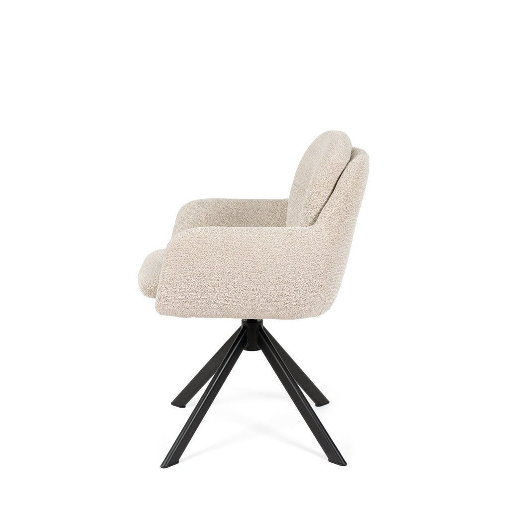 Silvi chair beige/black legs