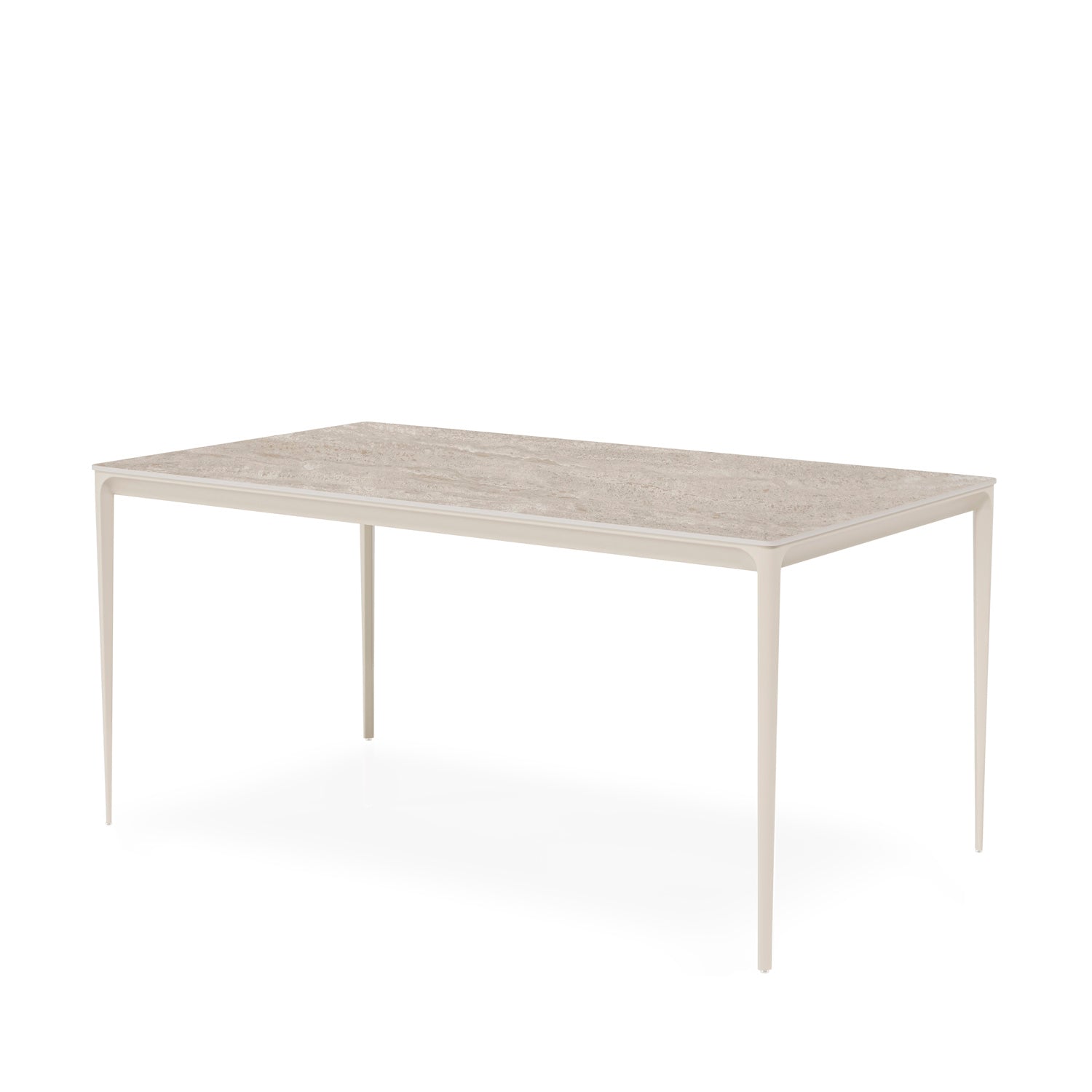 Mesa Arya 140 Retangular Travertino / Bege
