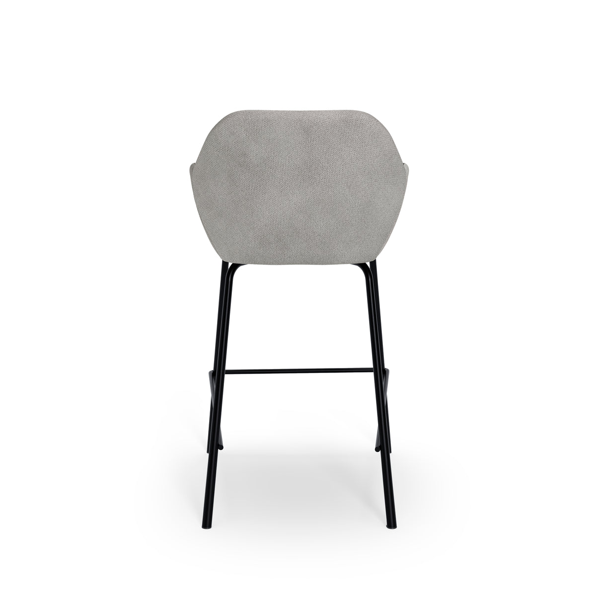 Light gray Jacob stool with black legs