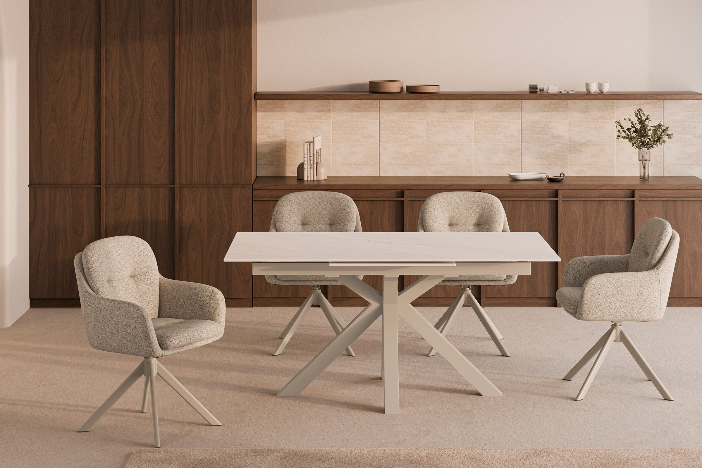 Silvi chair beige/beige legs