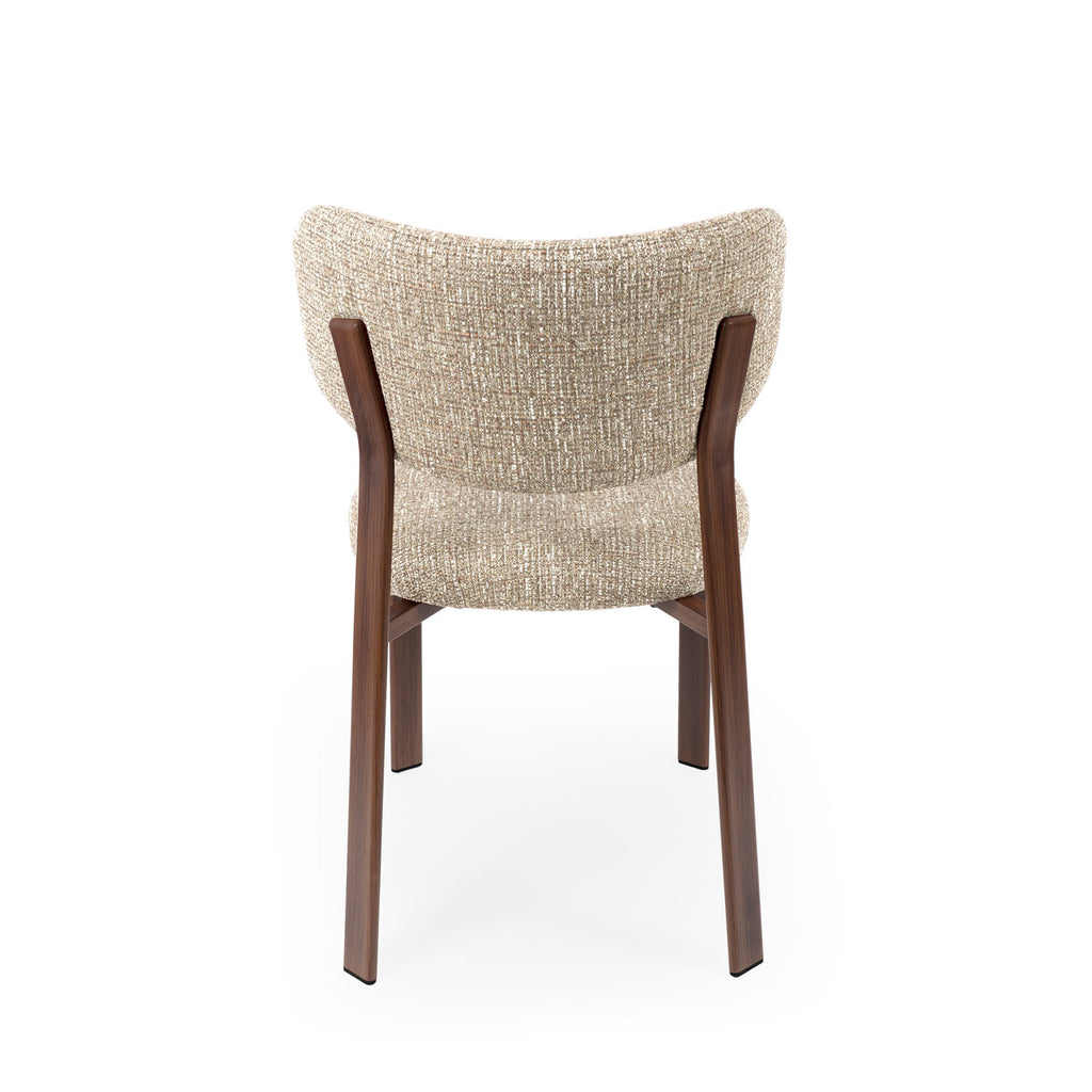 Rumi taupe chair/walnut base