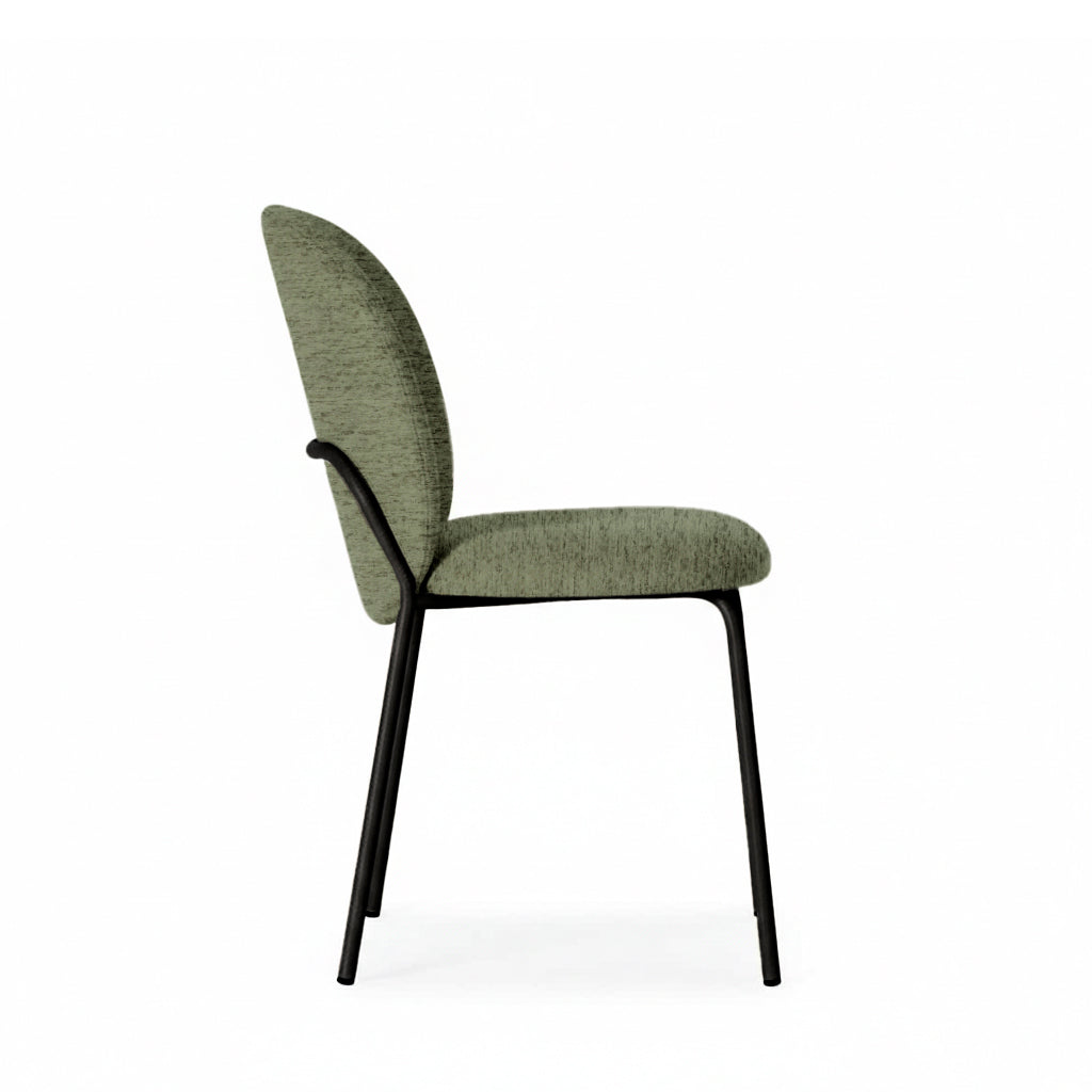 Riona green chair/black legs