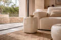 Clay beige glossy coffee table