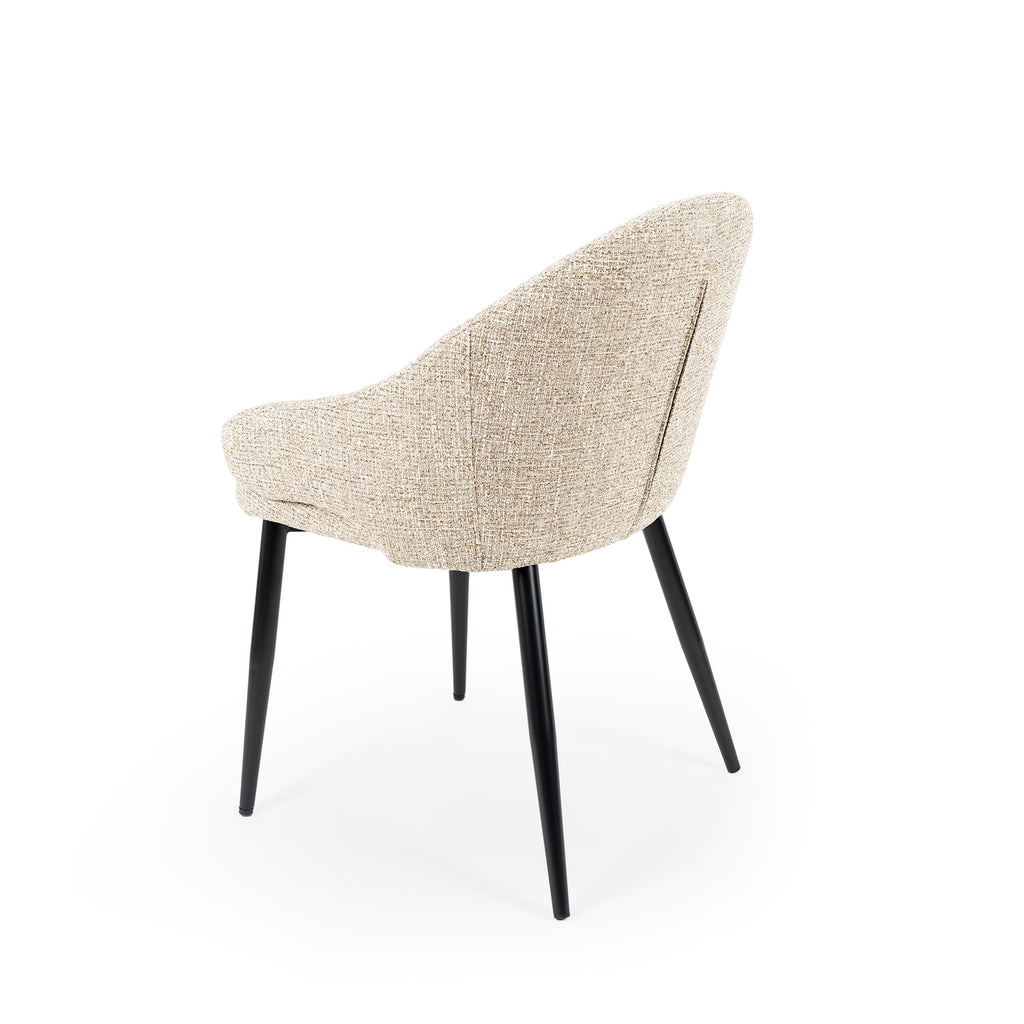 Beige Mira chair/ black legs