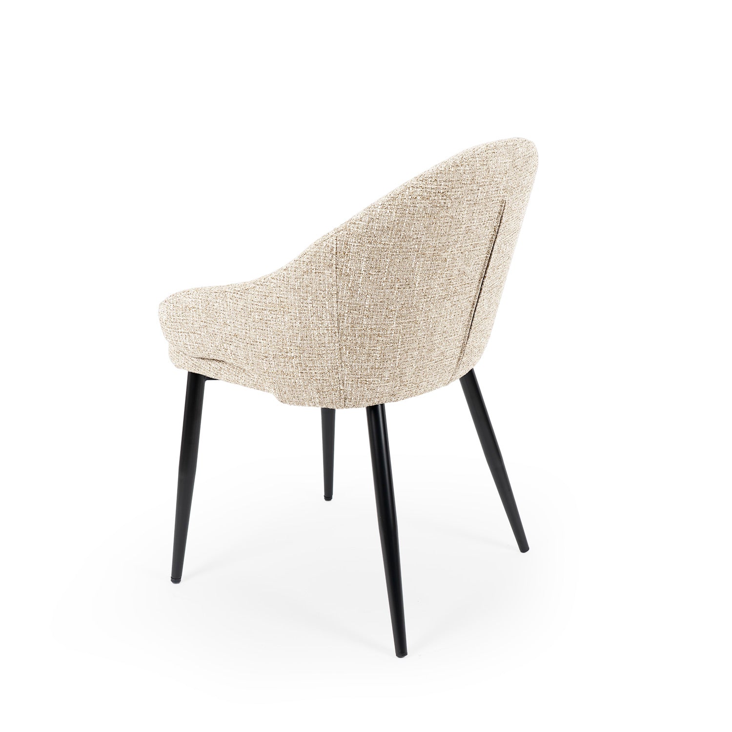 Beige Mira chair/ black legs