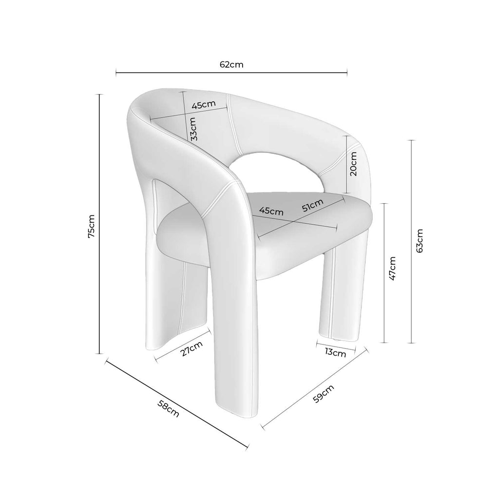 Loretta terracotta chair