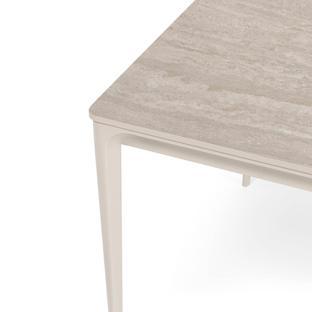 Mesa Arya 140 Retangular Travertino / Bege
