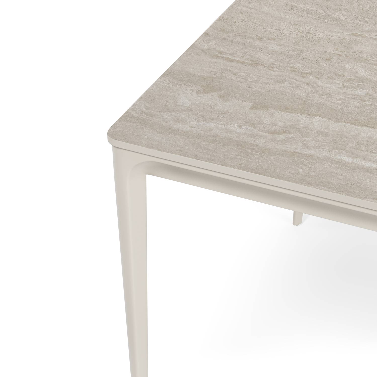 Mesa Arya 140 Retangular Travertino / Bege