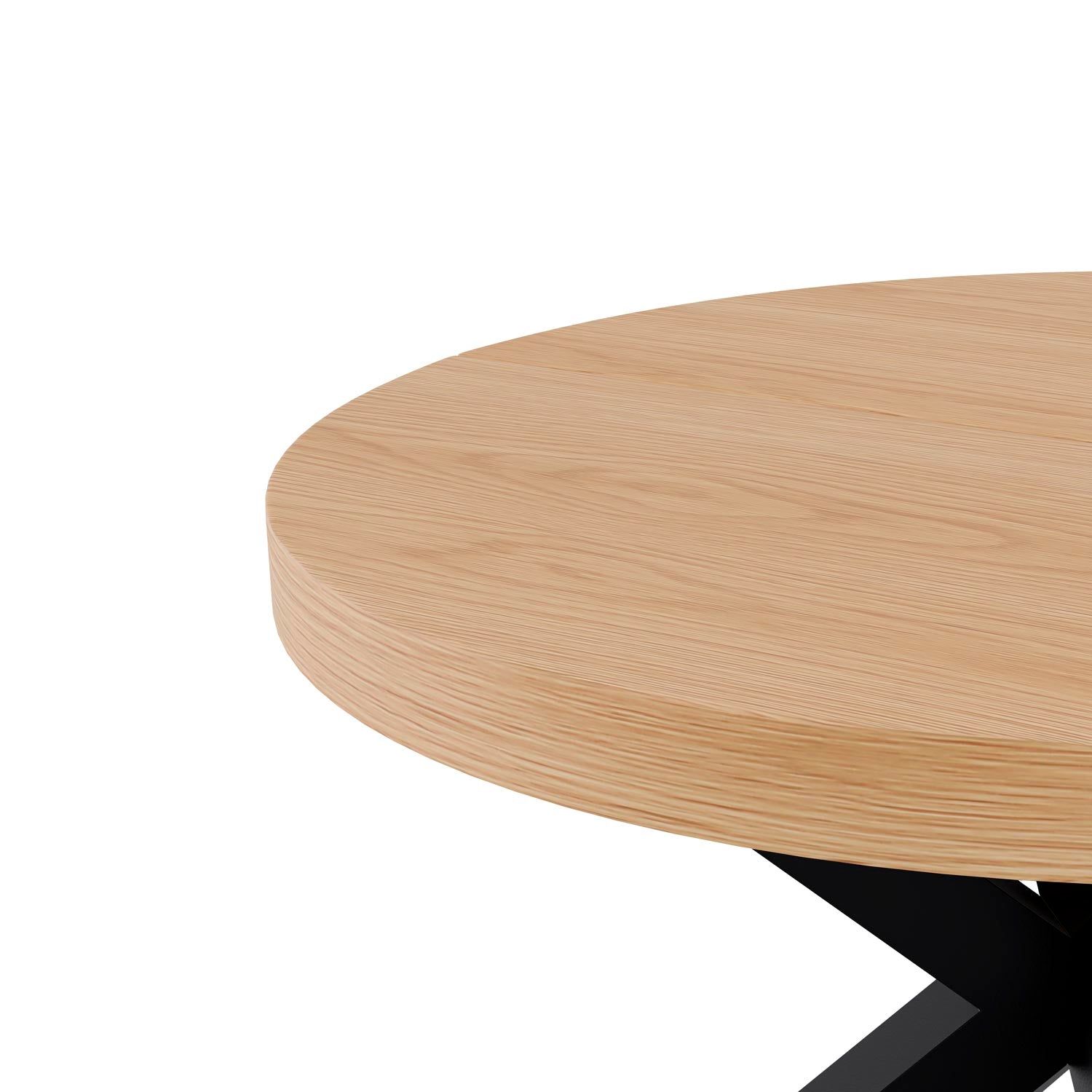 Mesa Mildred 100 Redonda Extensível Carvalho / Preto
