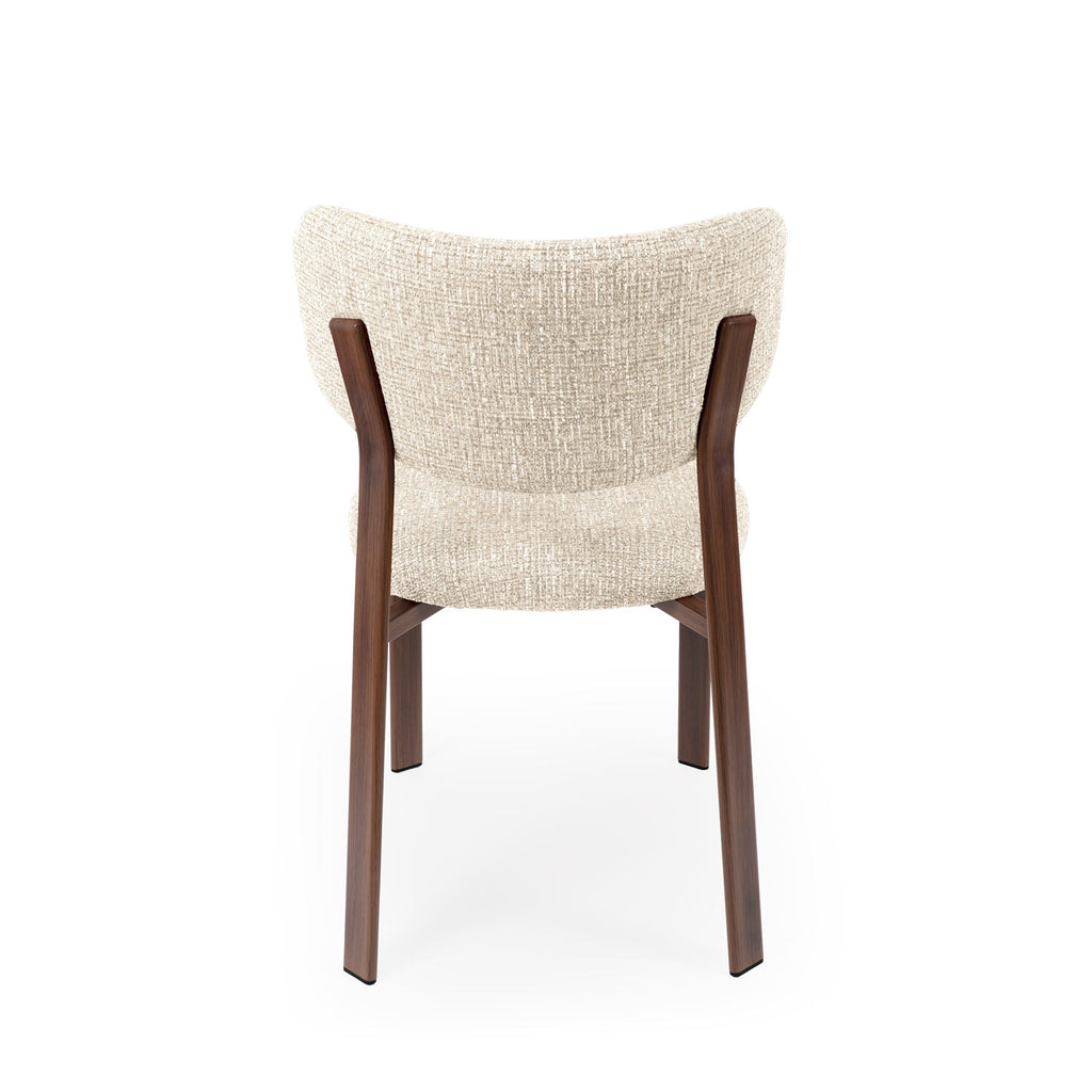 Rumi chair beige/walnut legs