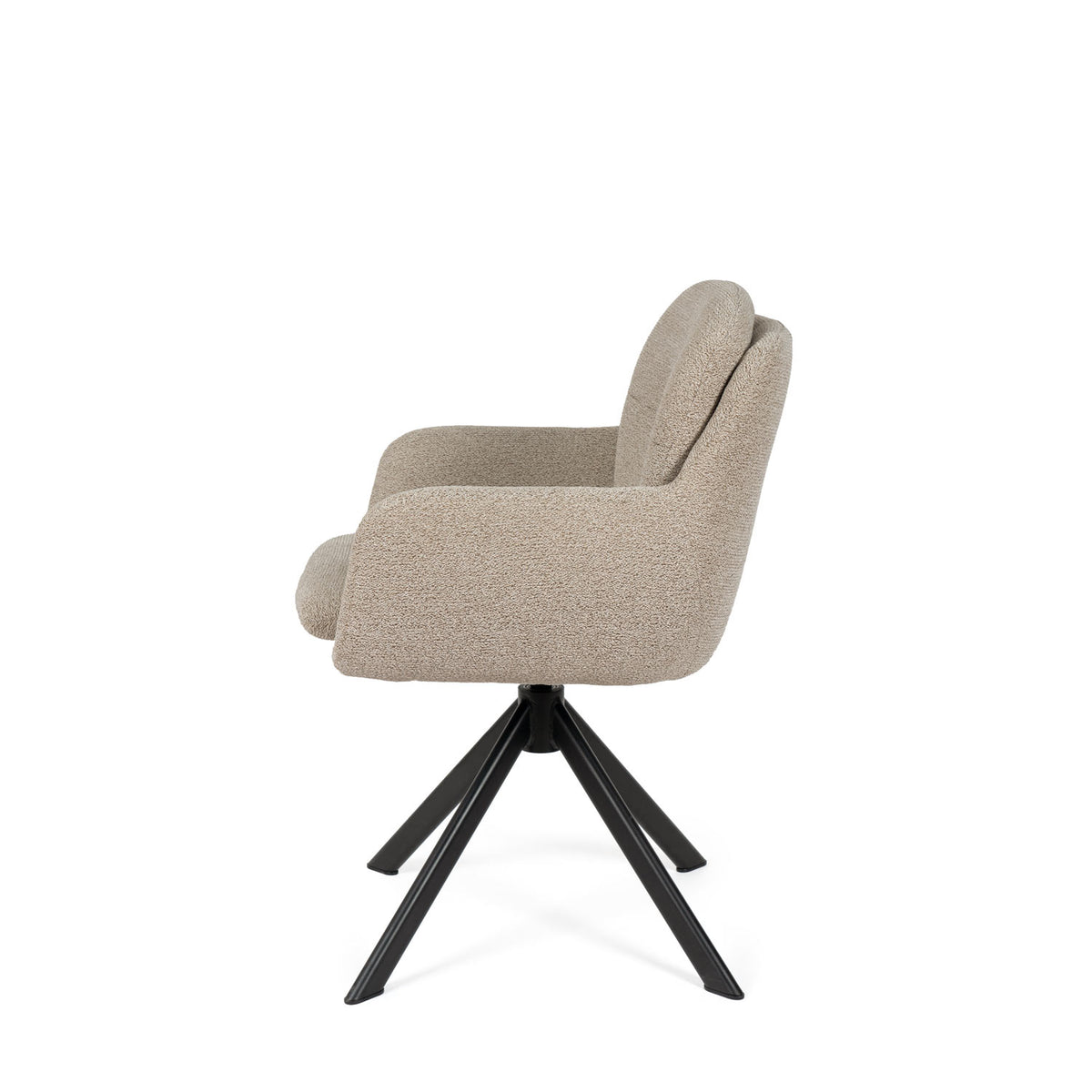 Silvi taupe chair/black legs