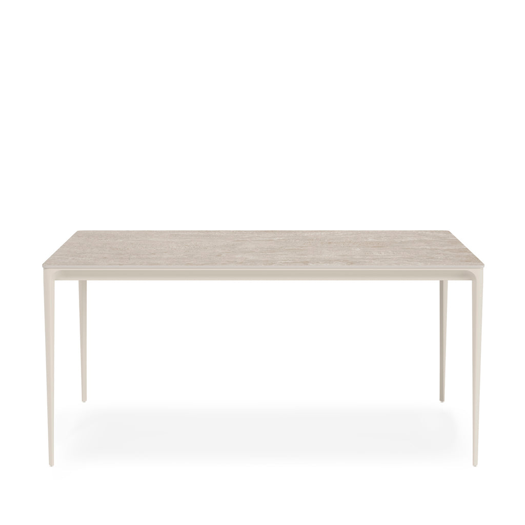 Mesa Arya 140 Retangular Travertino / Bege