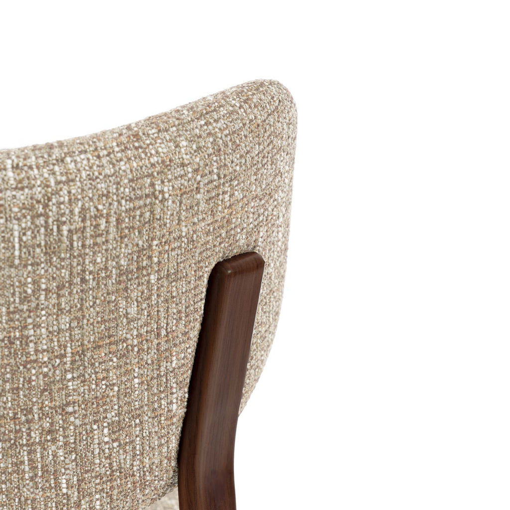 Rumi taupe chair/walnut base
