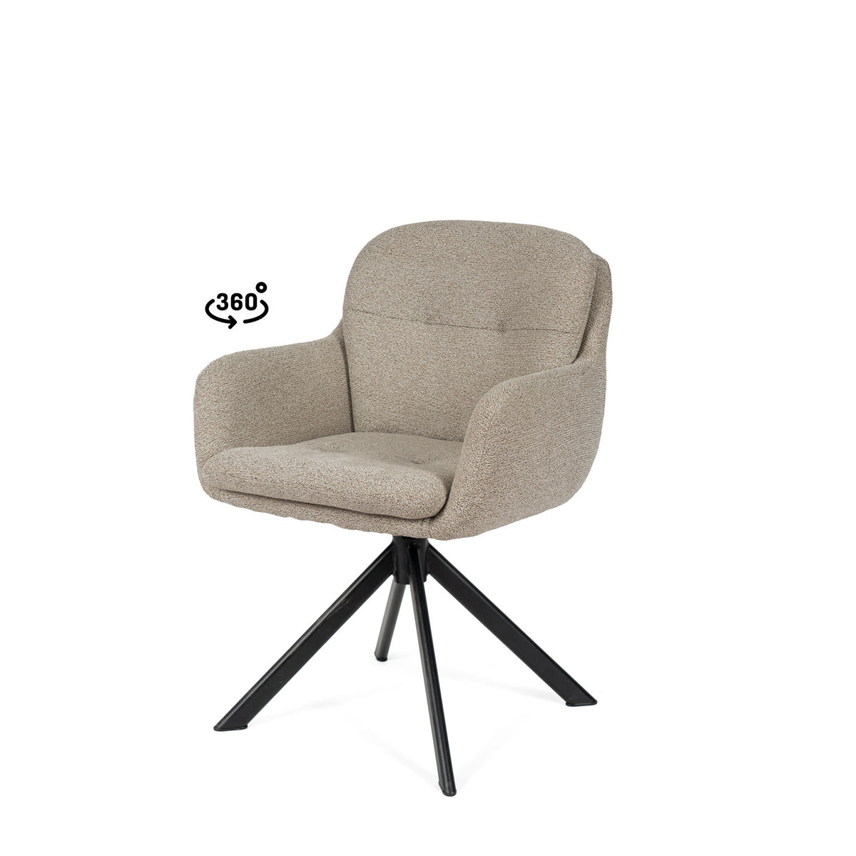 Silvi taupe chair/black legs