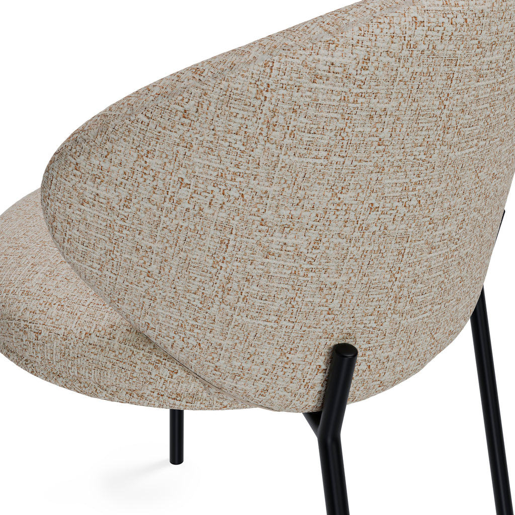 Lisbet chair, beige/black legs