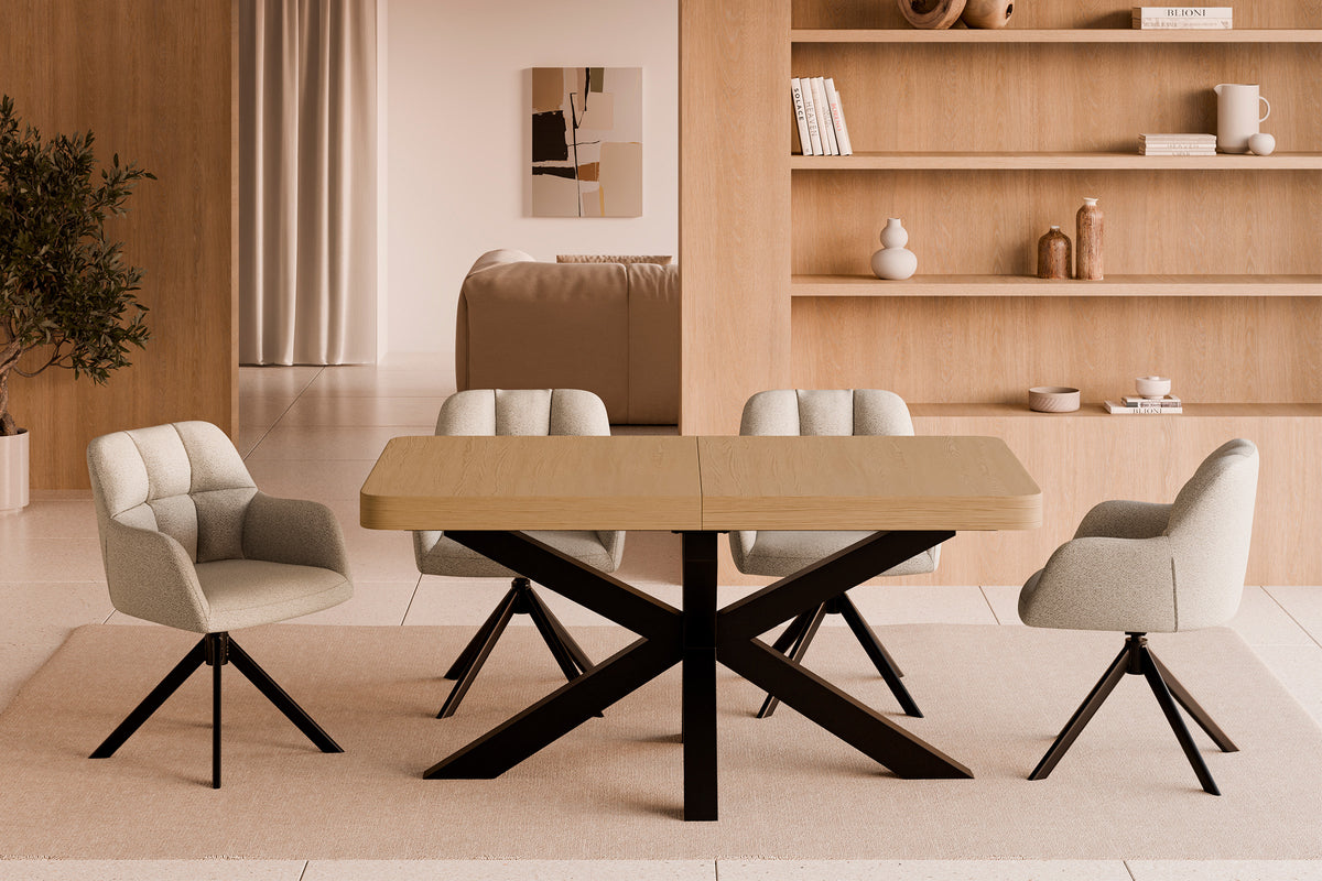 Taimi chair beige/black legs