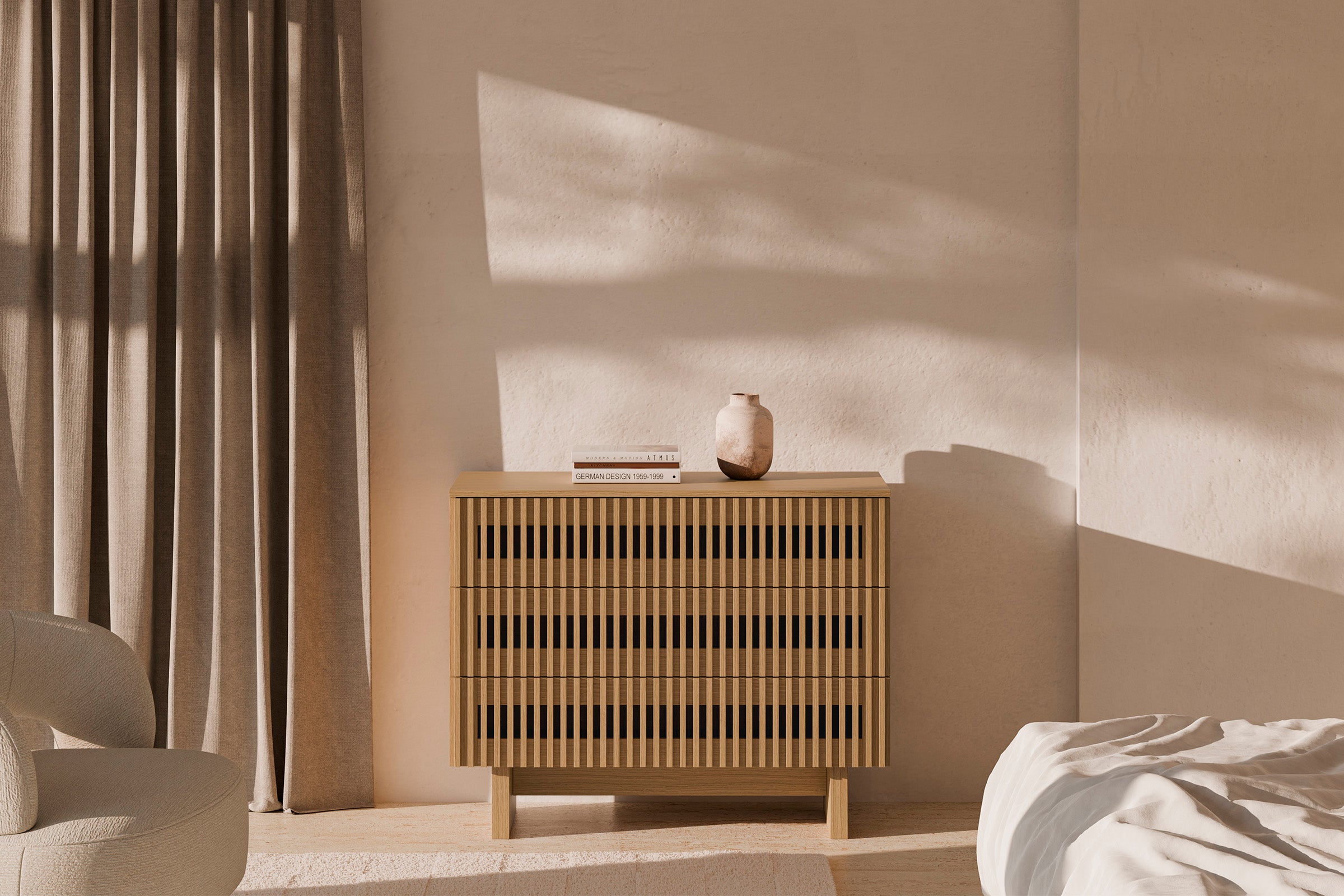 Lugano chest of drawers with 3 drawers