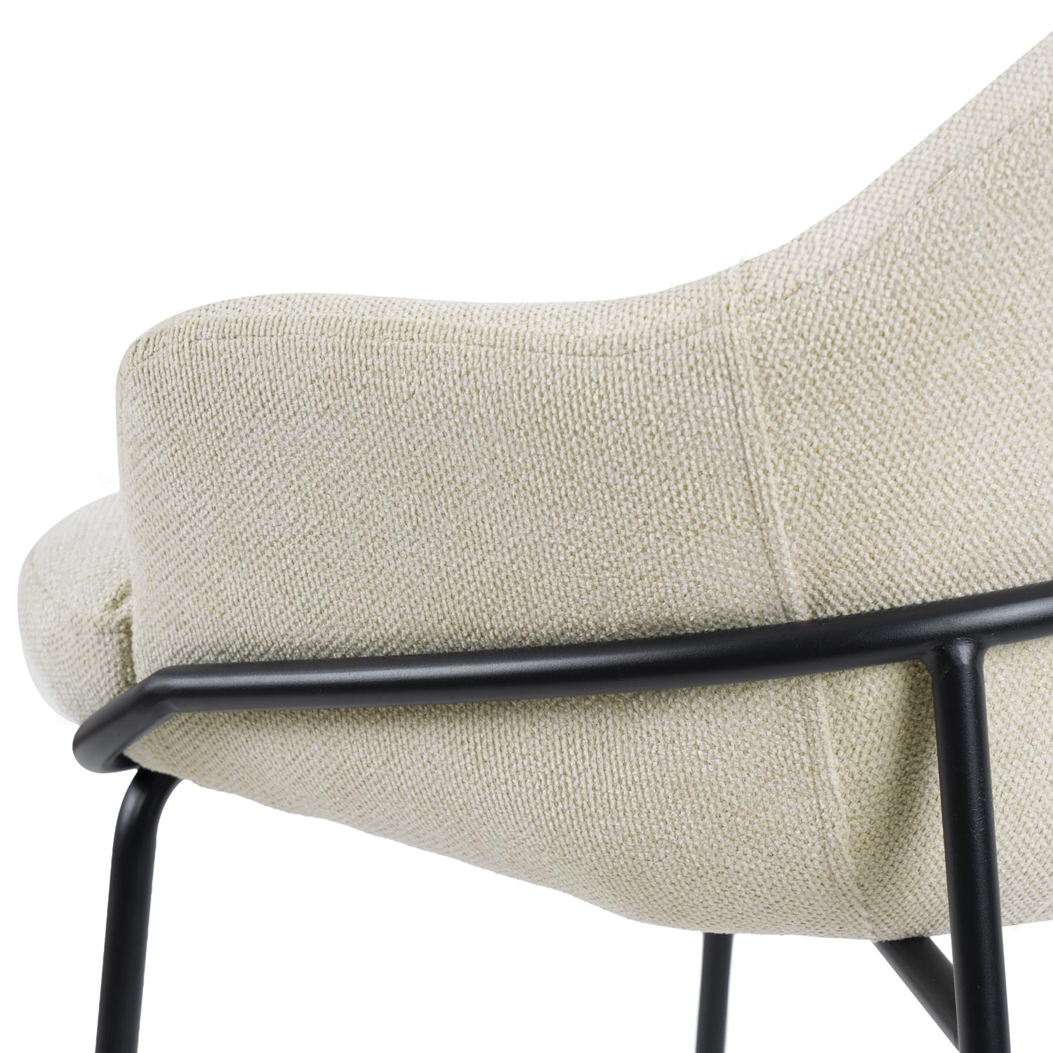 Thomas stool beige/black legs