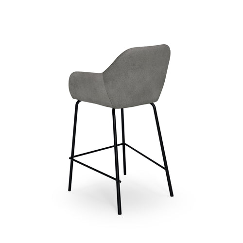 Dark gray jacob stool with black legs