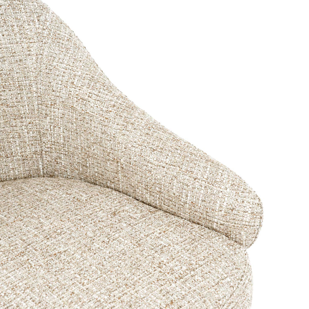 Beige Mira chair/ black legs
