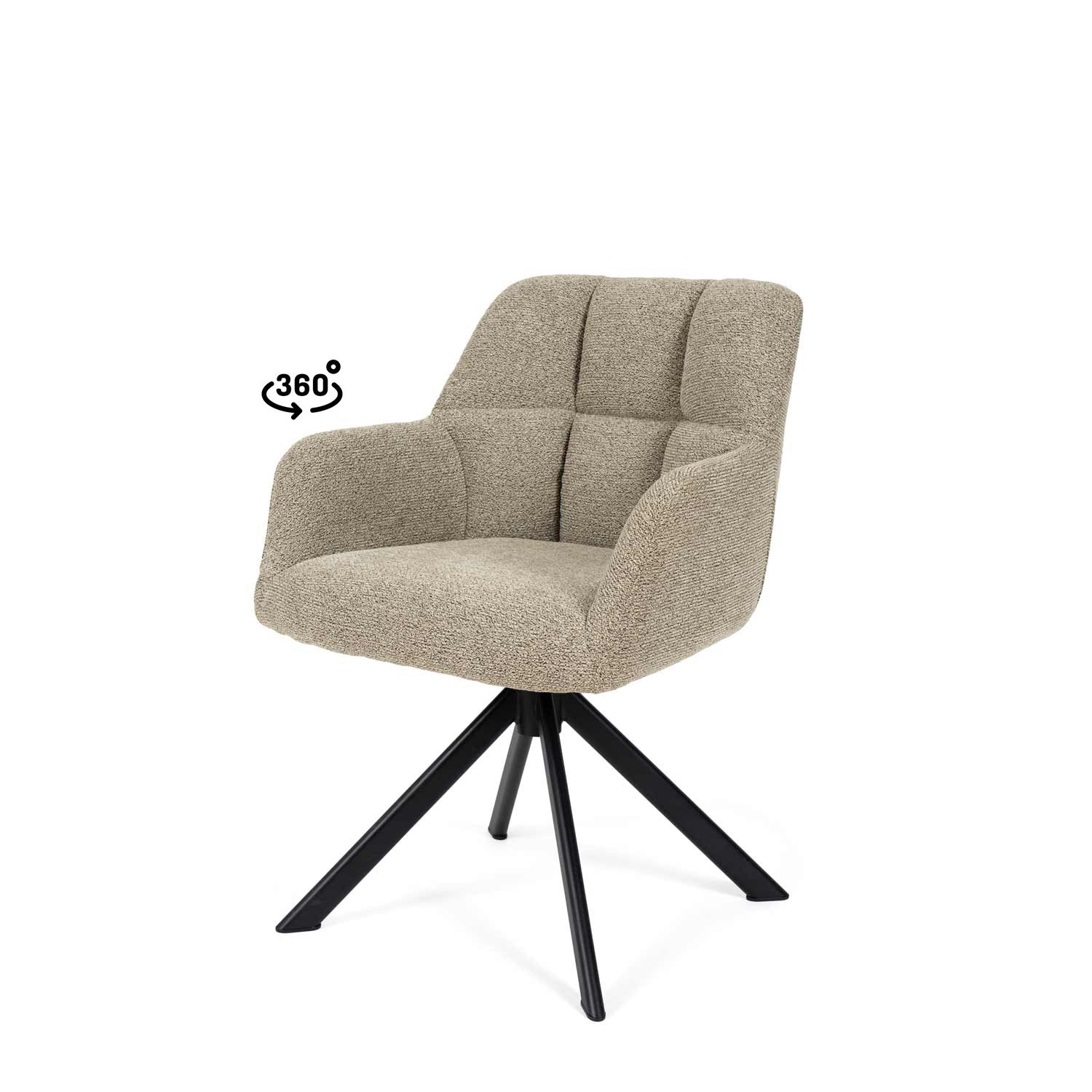 Chair Taimi taupe/black legs