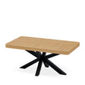 Gladys 140 rect. ext. table oak/black