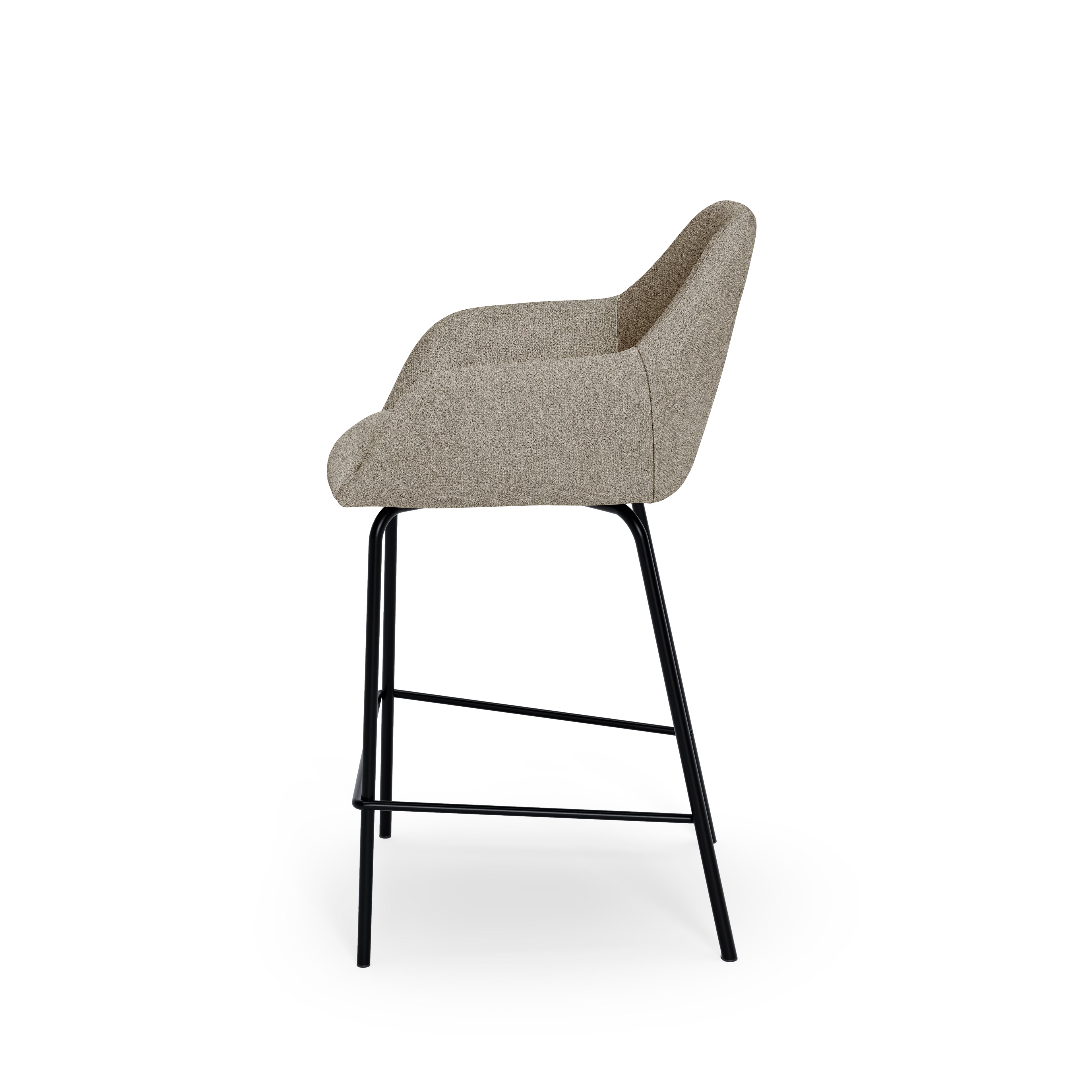 Jacob taupe stool with black legs