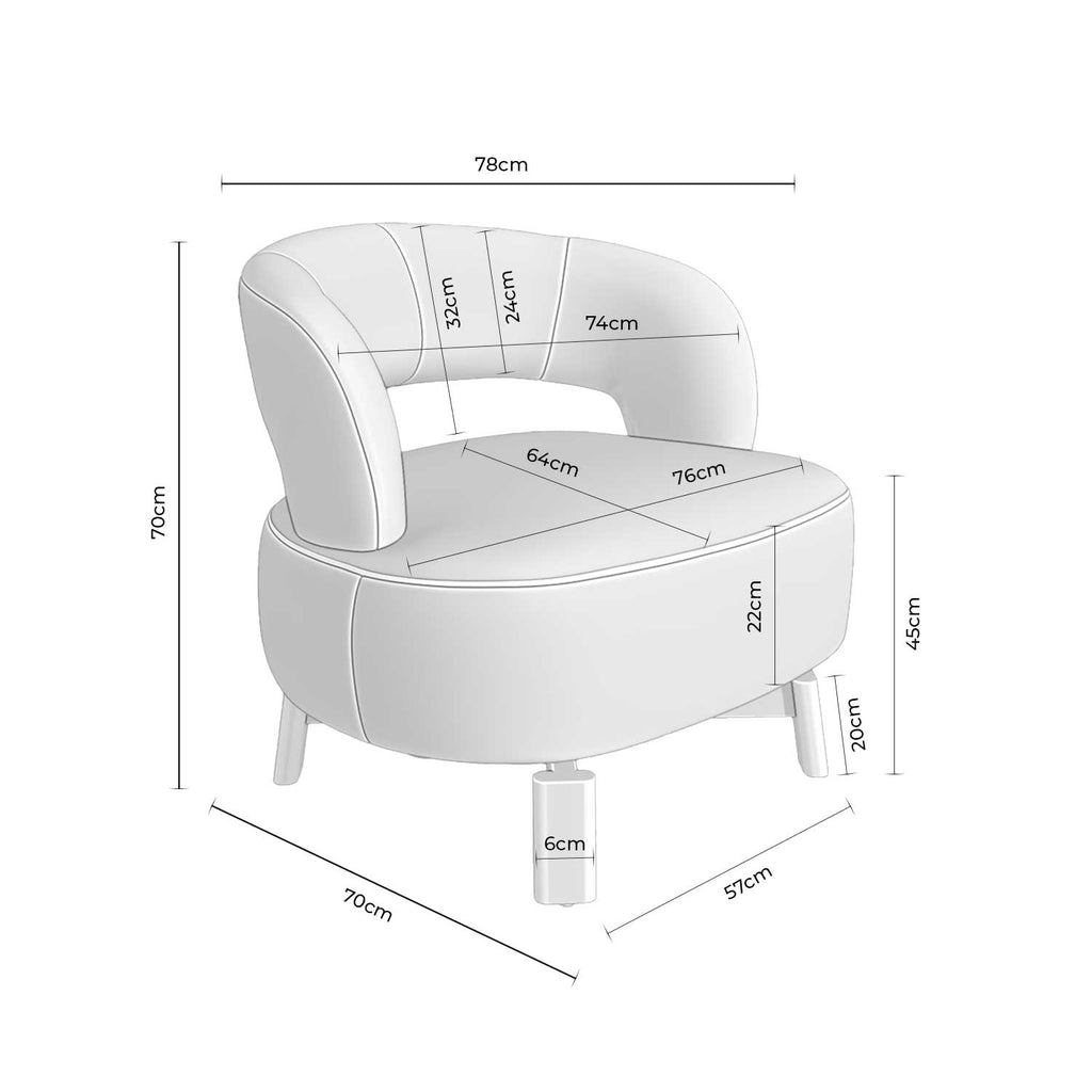 Bogota taupe armchair