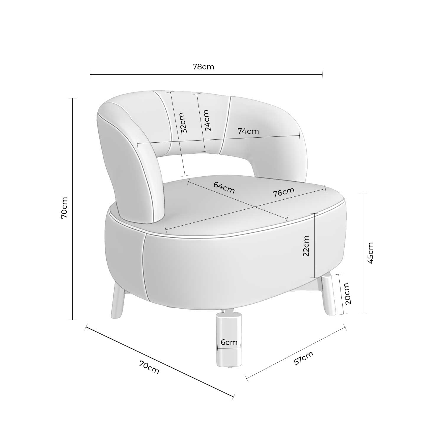 Bogota taupe armchair