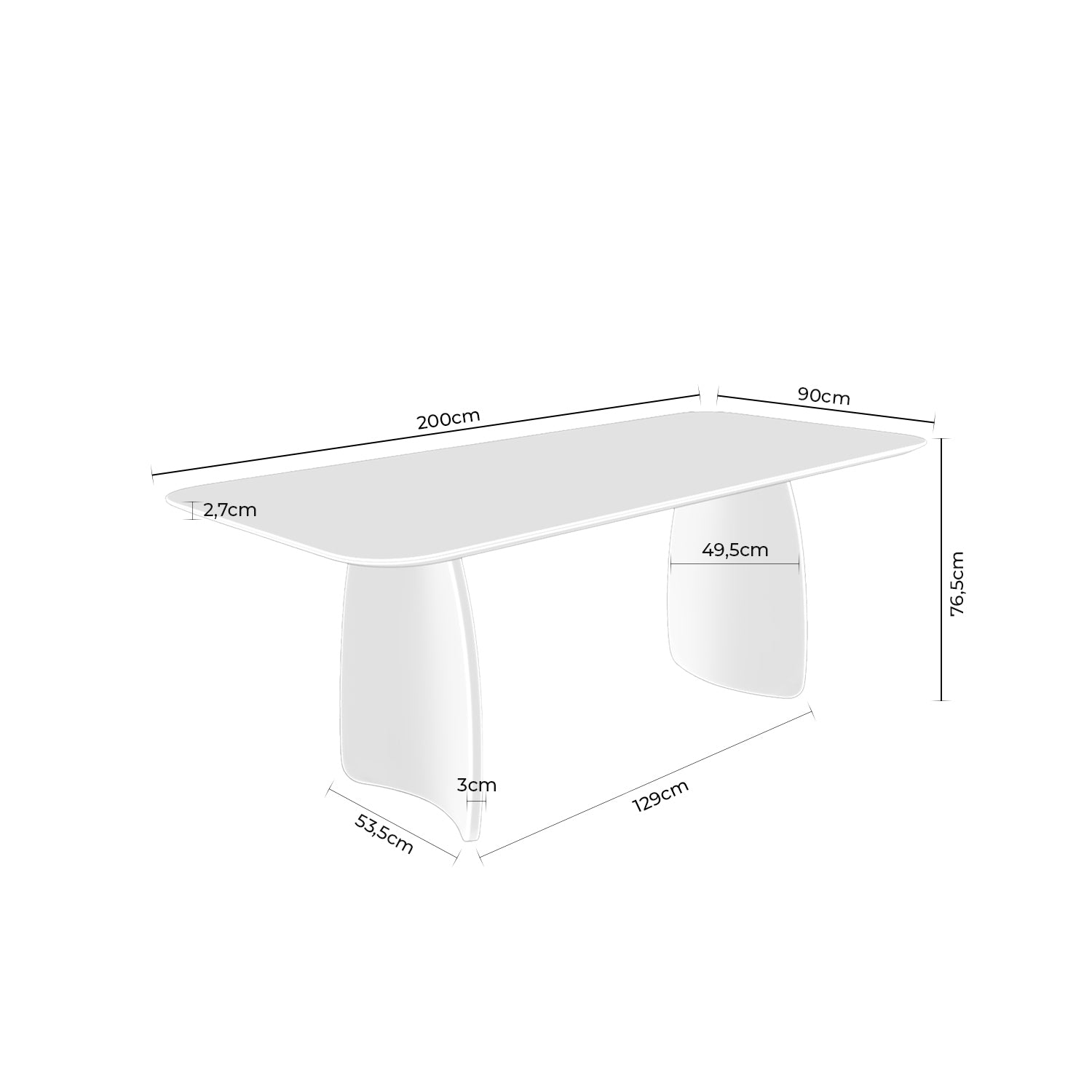 Fixed table 200 Kimberly Oak