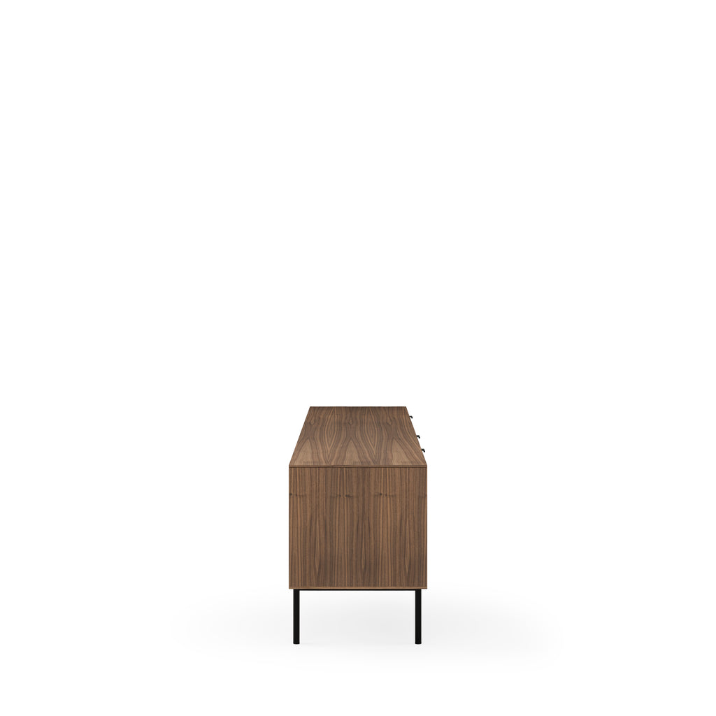 TV cabinet 200 ptas (wood+glass) + Tulsa walnut drawer metal leg