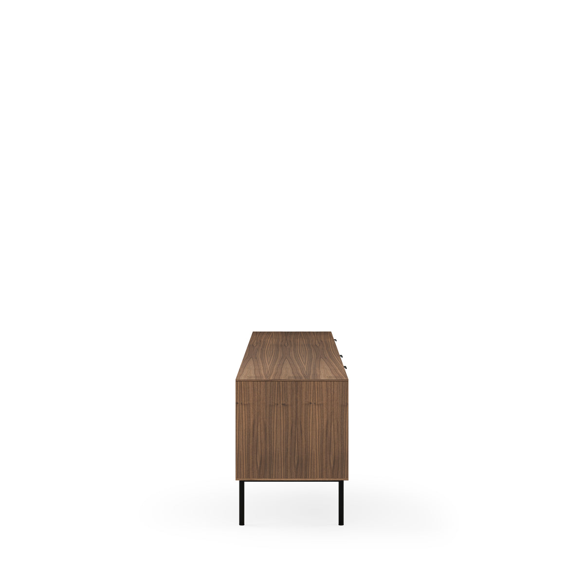 TV cabinet 200 ptas (wood+glass) + Tulsa walnut drawer metal leg
