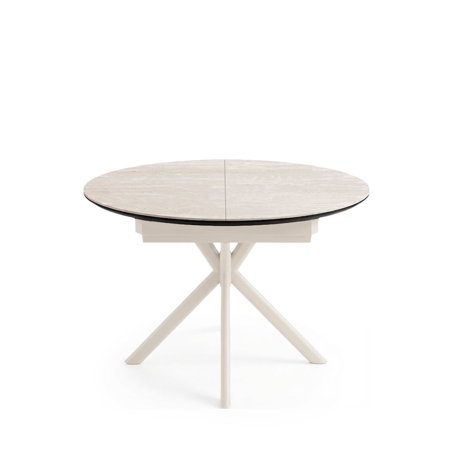 Mesa Suvi RedondaExtensível100 Travertino / Bege