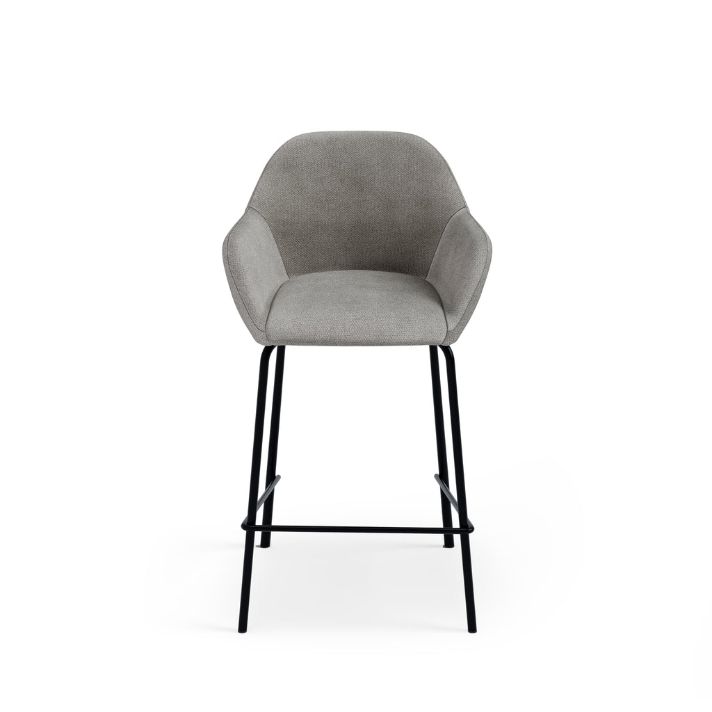 Light gray Jacob stool with black legs