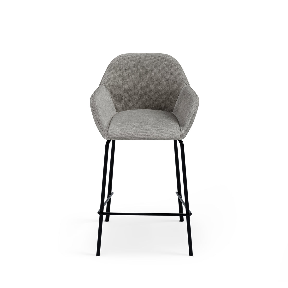Light gray Jacob stool with black legs