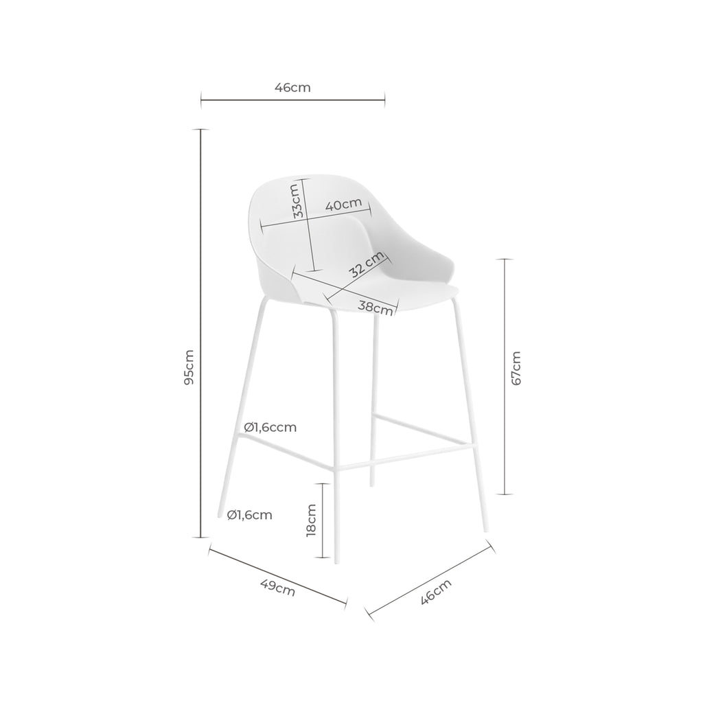 Toby black stool