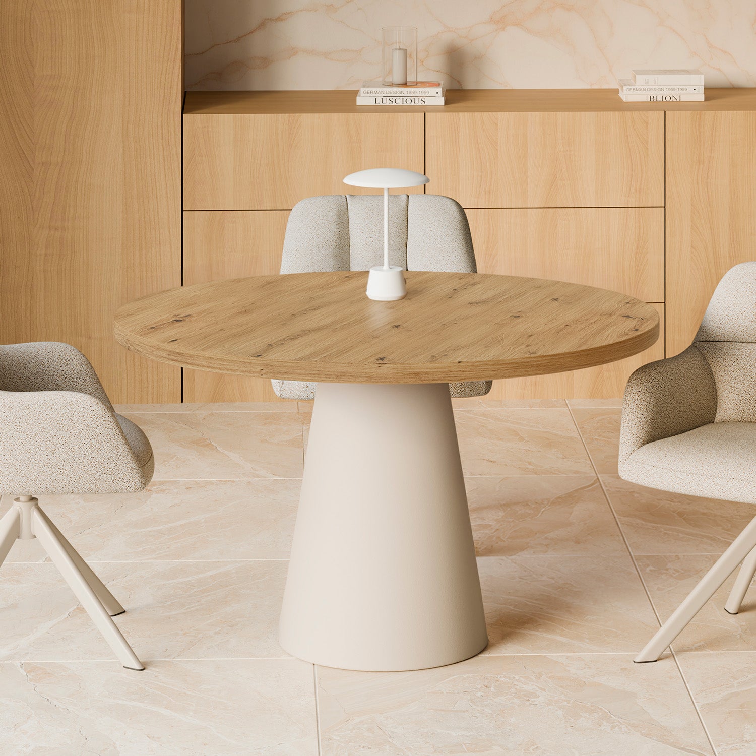 Mesa Holly Redonda100 Natural / Bege