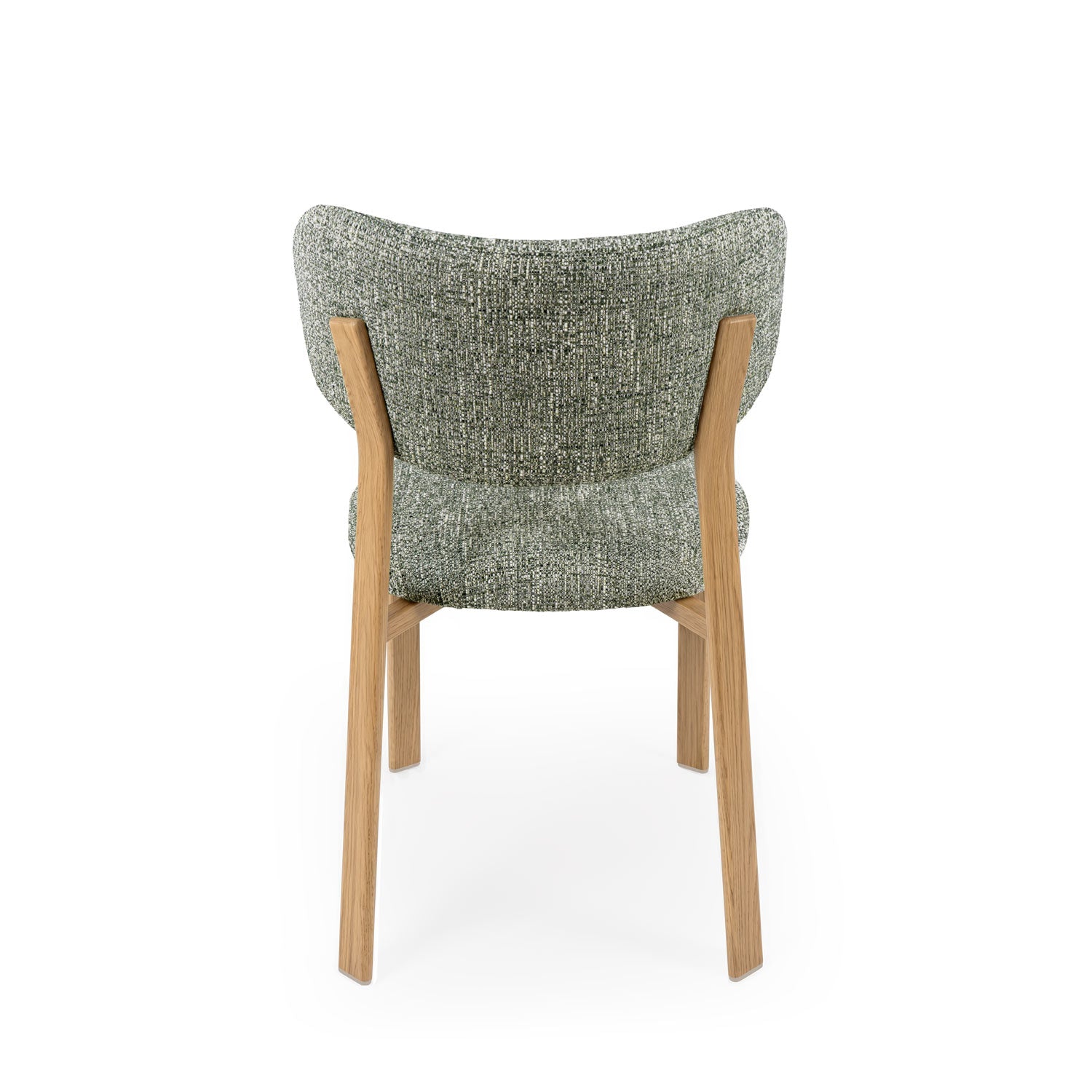 Green rumi chair/oak legs