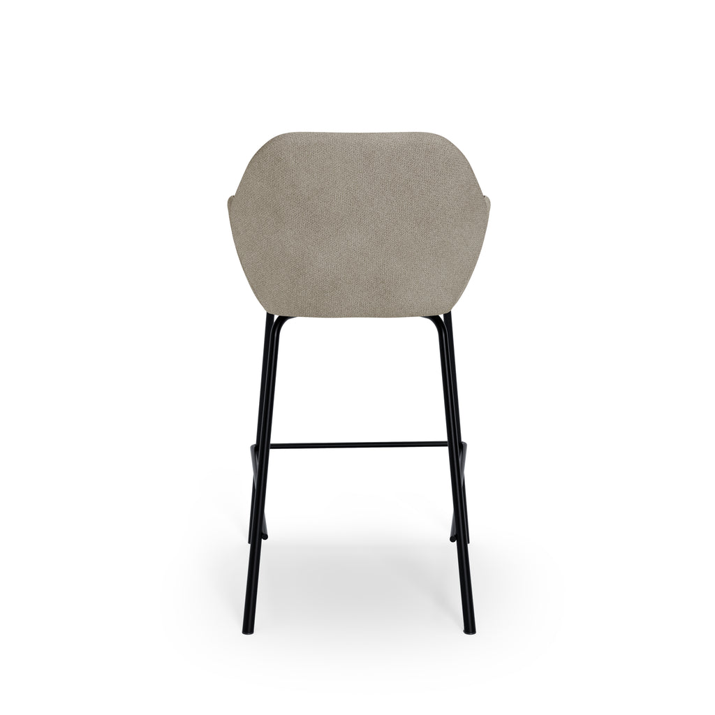 Jacob taupe stool with black legs