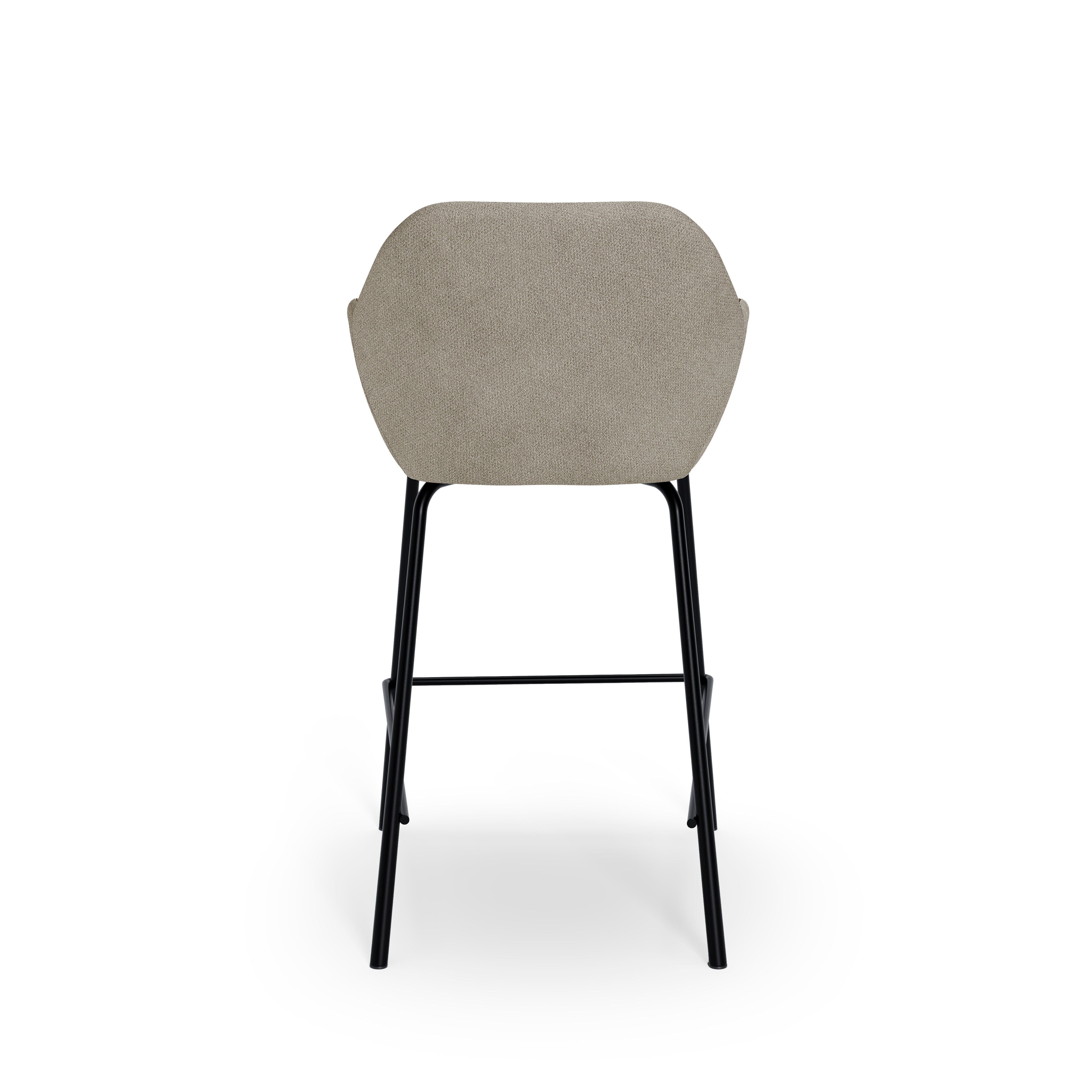 Jacob taupe stool with black legs