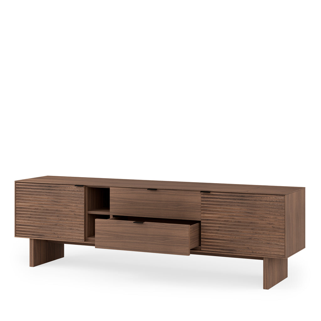 TV cabinet 180 Tulsa walnut wood legs