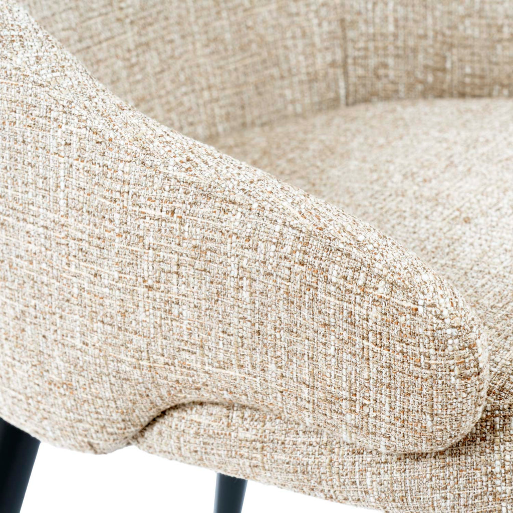 Beige Mira chair/ black legs