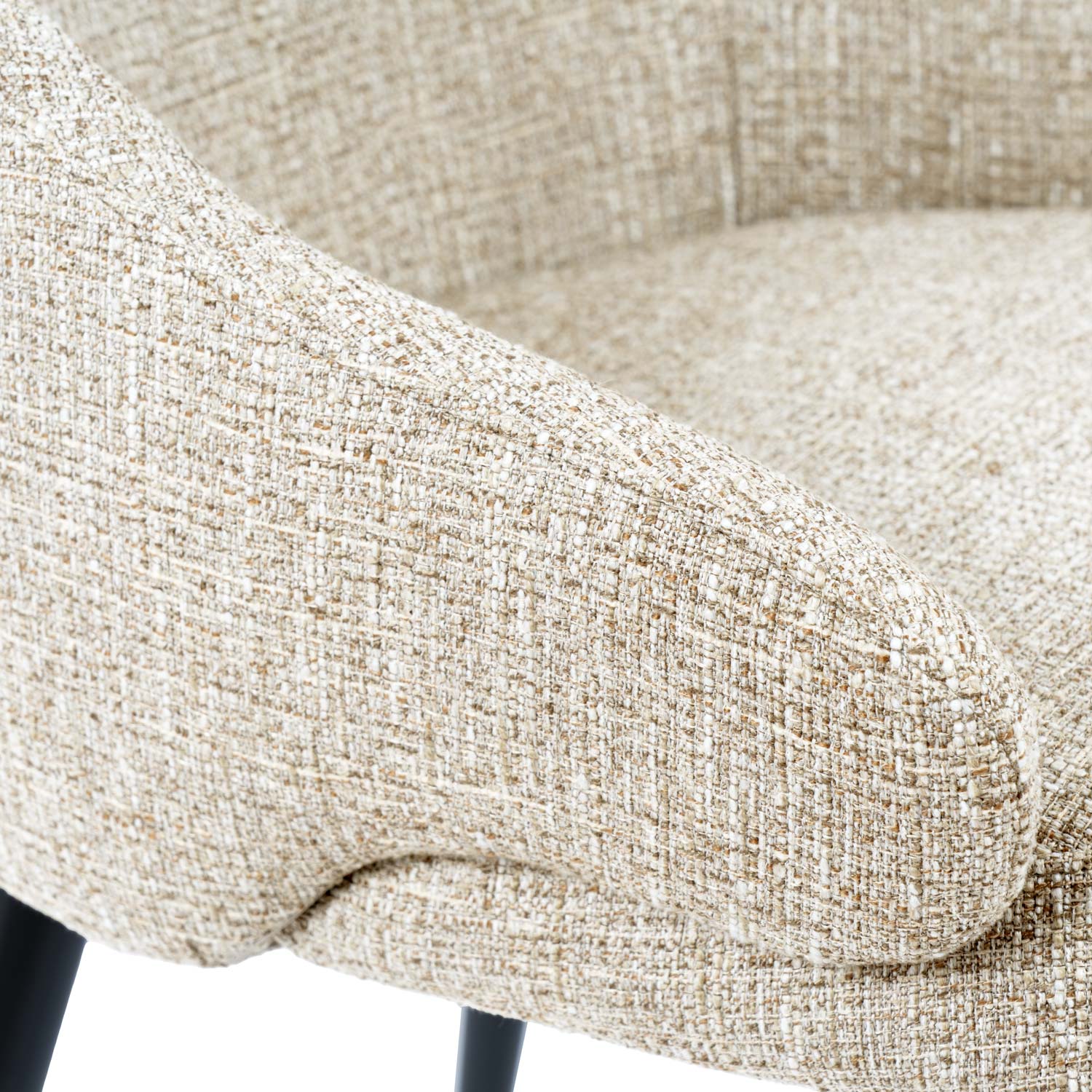 Beige Mira chair/ black legs