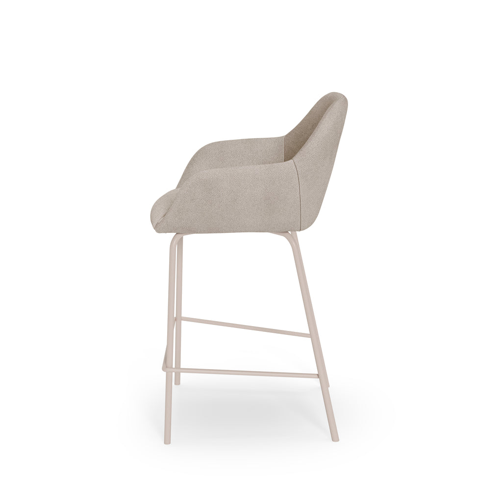 Beige jacob stool with beige legs