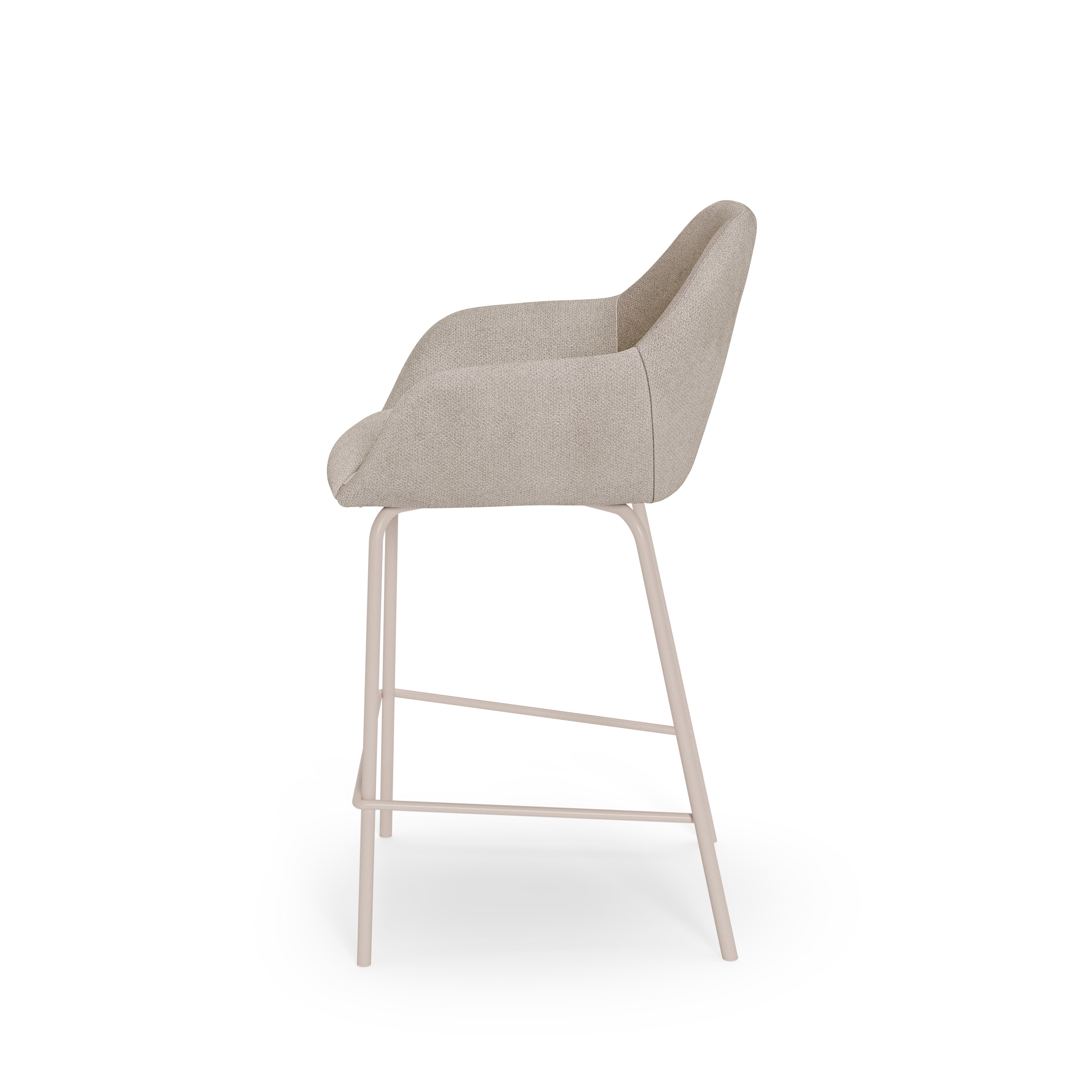 Beige jacob stool with beige legs