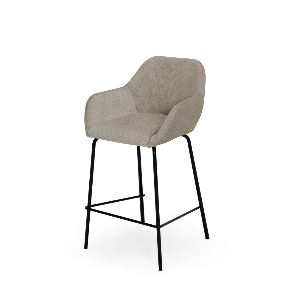 Jacob taupe stool with black legs